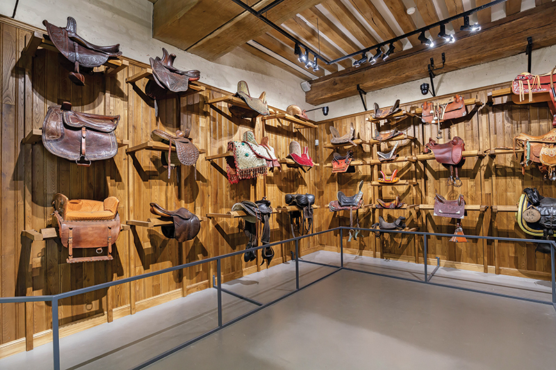 Interior Great Stables France, saddles Grandes Ecuries Chantilly, France, museums for horse people, chateau de chantilly, living museum of the horse