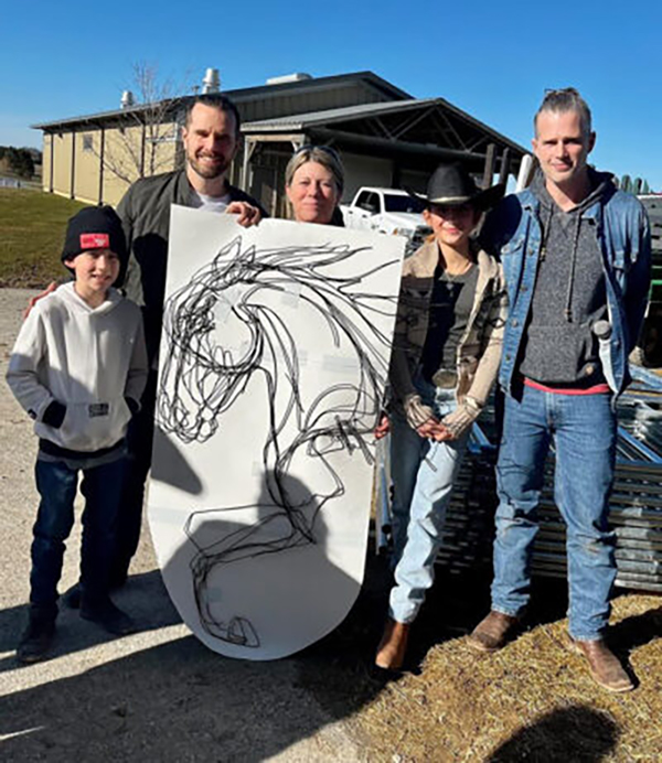 equine artist ann clifford, winners equine guelph auction can-am