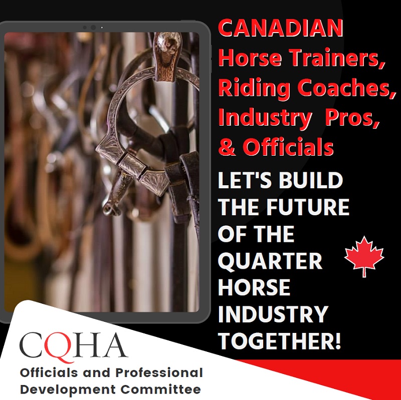 cqha officials and professional development committee, canadian quarter horse association get involved