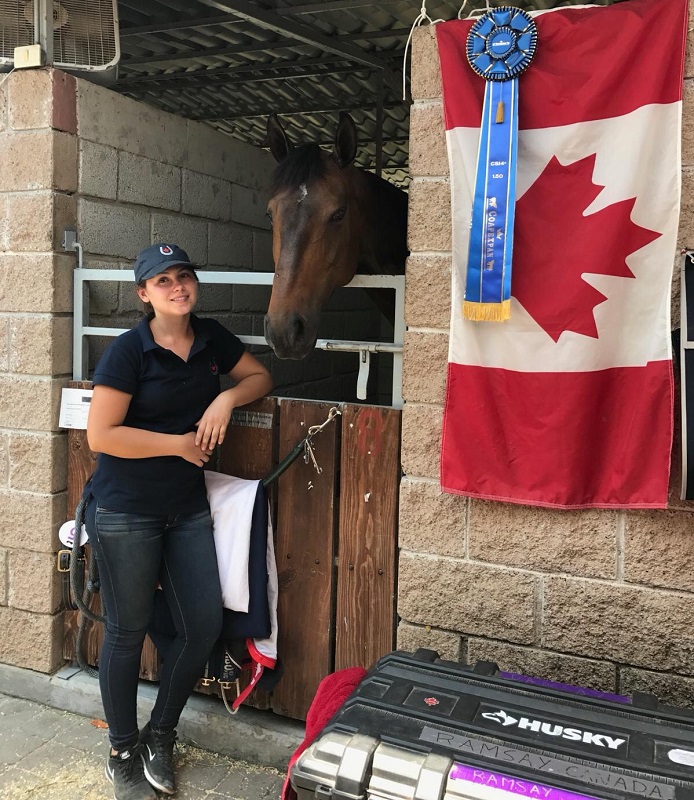 Chantel Dunlop, Western College of Veterinary Medicine, WCVM, Jill Henselwood’s show jumping team, equine vocation, Manitoba equine students, Ali Ramsay