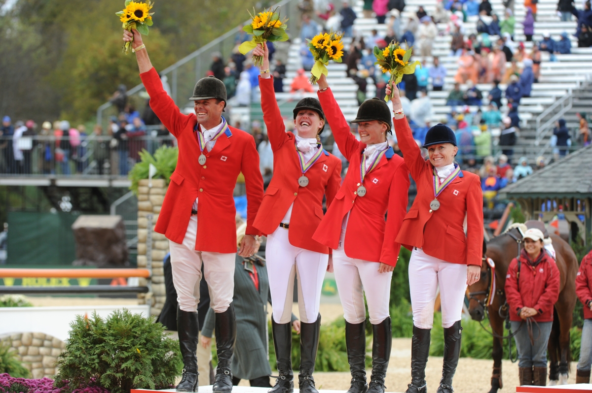 Canadian eventing team at 2010 Alltech FEI World Equestrian Games