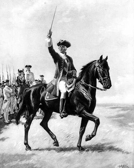 General Montcalm Rides a Canadian Horse