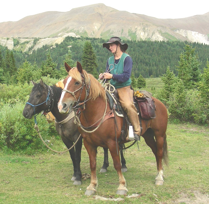 Tania Millen, Blue Creek Outfitting, McBride, BC, pack trips, holidays on horseback, equine holiday, trail riding, pack horse