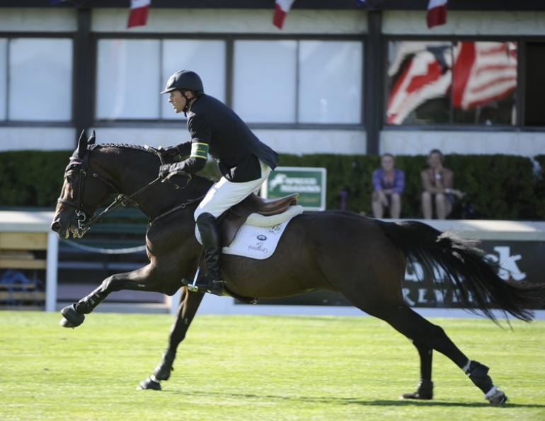 Hickstead Olympic Horse, Eric Lamaze at Spruce Meadows riding Hickstead
