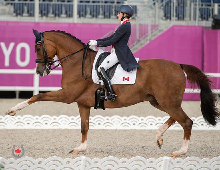 canadian olympic dressage team, tokyo dressage, horse events olympics, equestrian olympic competitions, brittany fraser-beaulieu, lindsay kellock, chris von martels