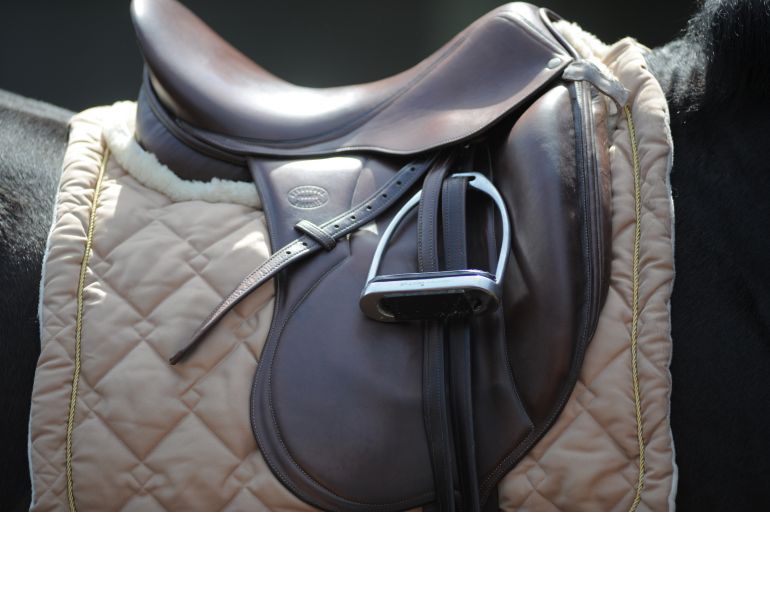 leather dressage saddle